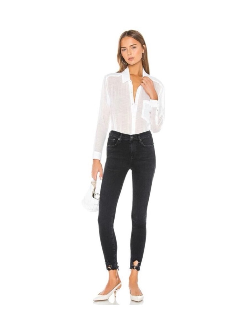 AGOLDE Sophie Mid Rise Skinny Ankle Jeans